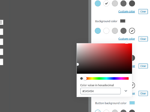 Gutenberg Block custom color setting